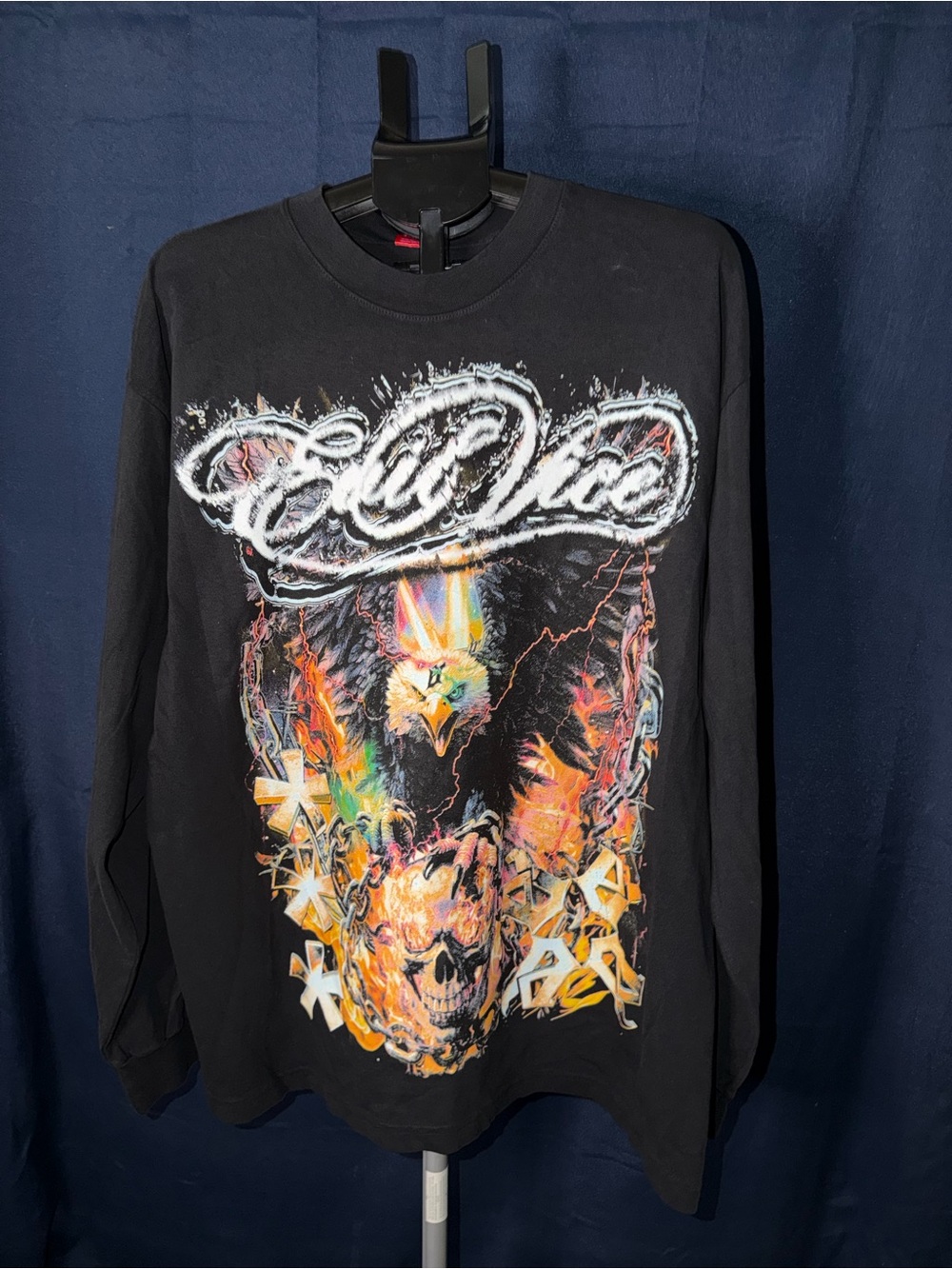 Evil Vice Graphic Long Sleeve Tee Black XL NWT